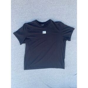 Nike Mens Dri-FIT Performance Sport Apparel T-Shirt Black XL Swoosh Graphic Tee